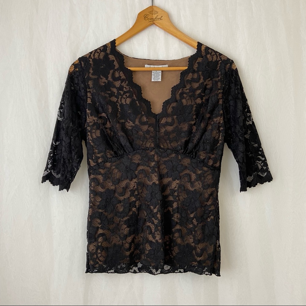 Cabi Black Lace Top